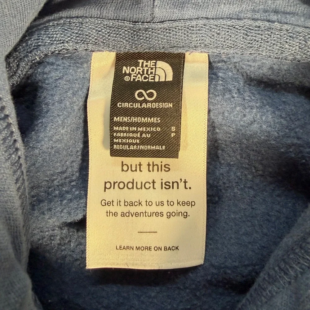 The North Face Mens Circular Design Hoodie Blue Pullover NF0A7R9H Small #4413